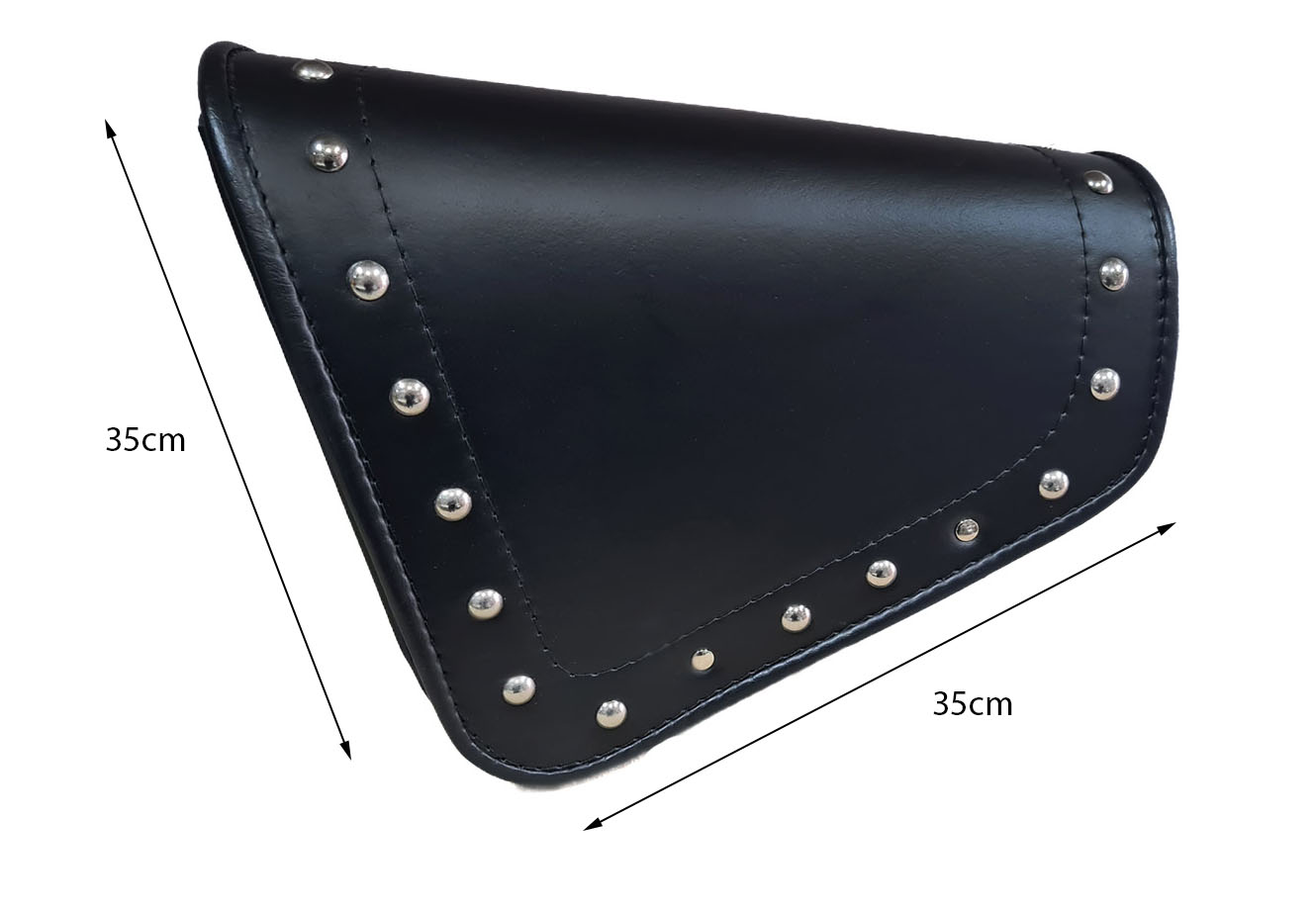 Sakwa boczna skórzana trójkątna gładka