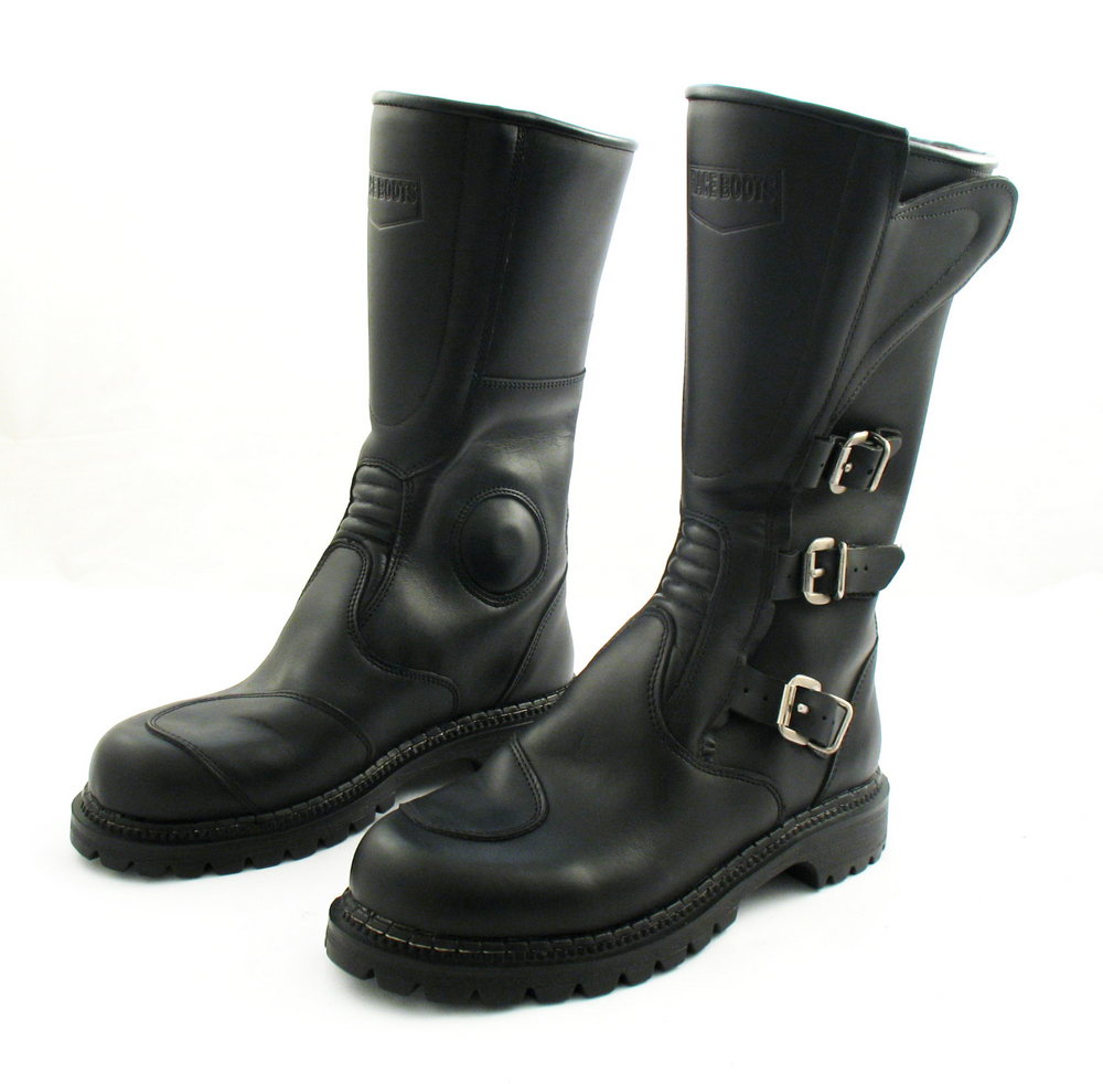 Skórzane buty chopper z klamrami