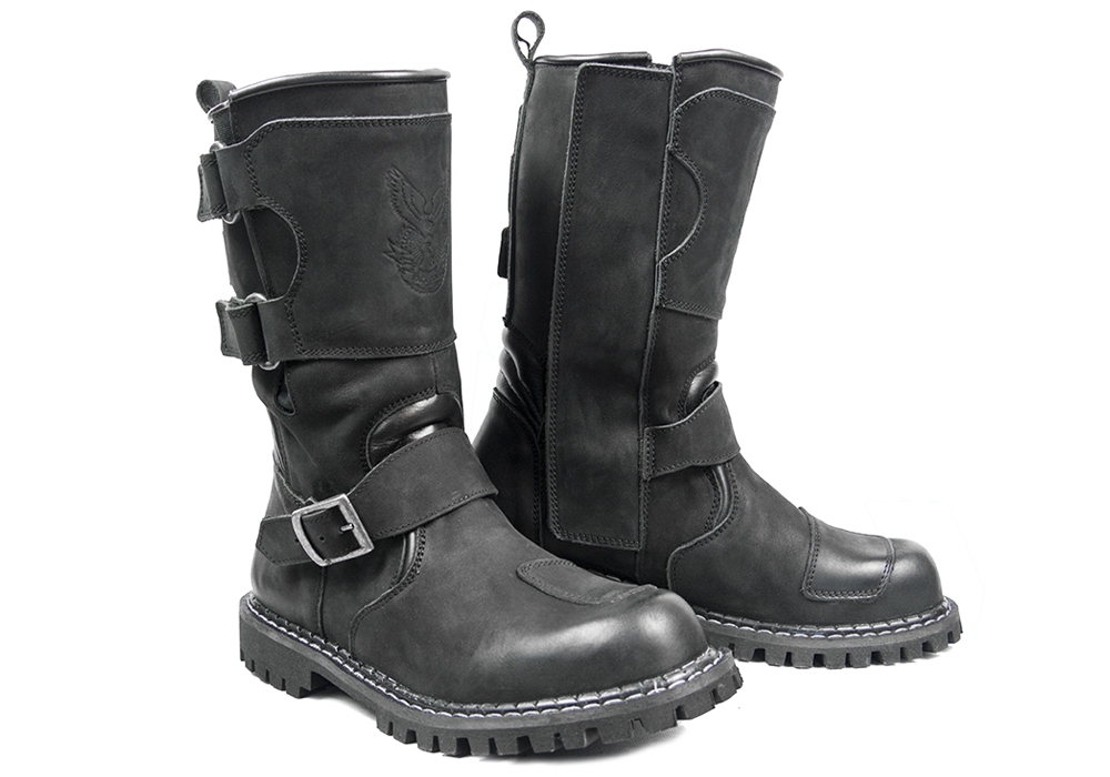 Skórzane buty motocyklowe