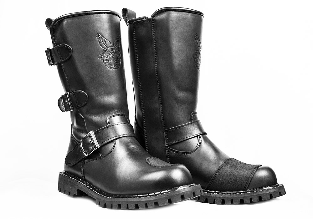Skórzane buty motocyklowe