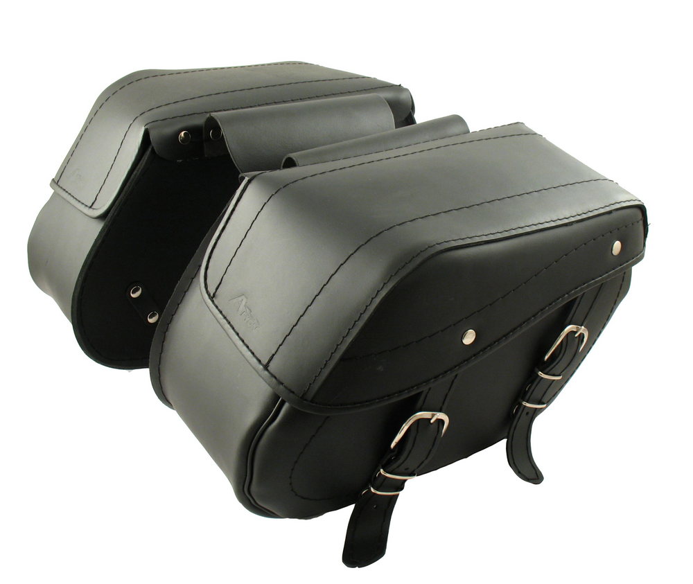 Skórzane sakwy motocyklowe 42x26x18 gładkie