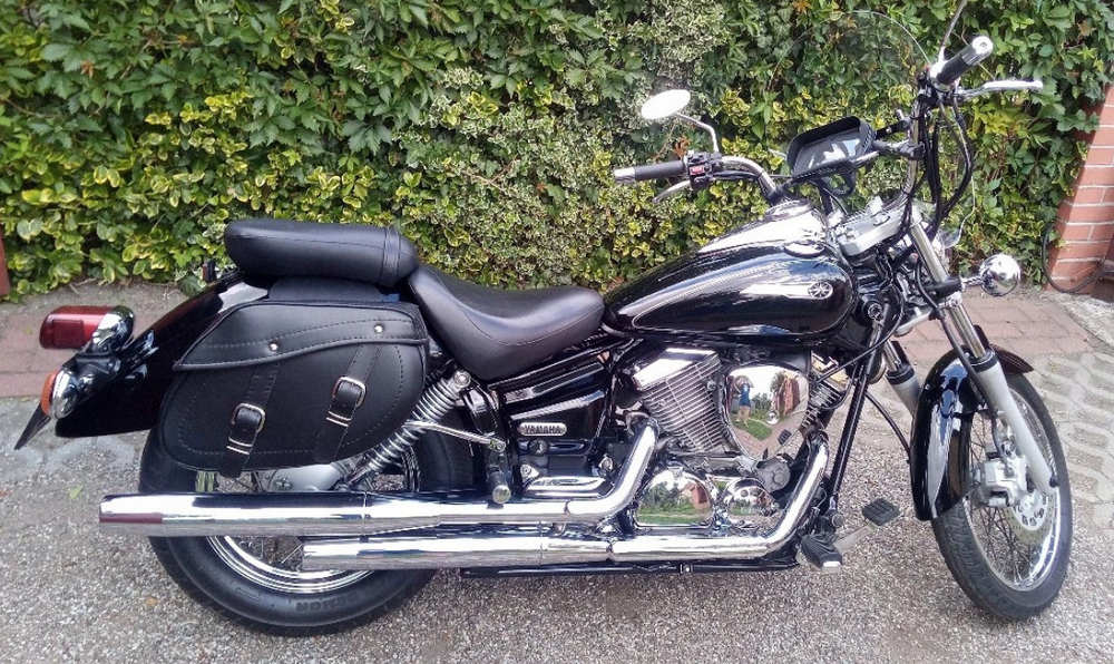 Skórzane sakwy motocyklowe 42x26x18 gładkie