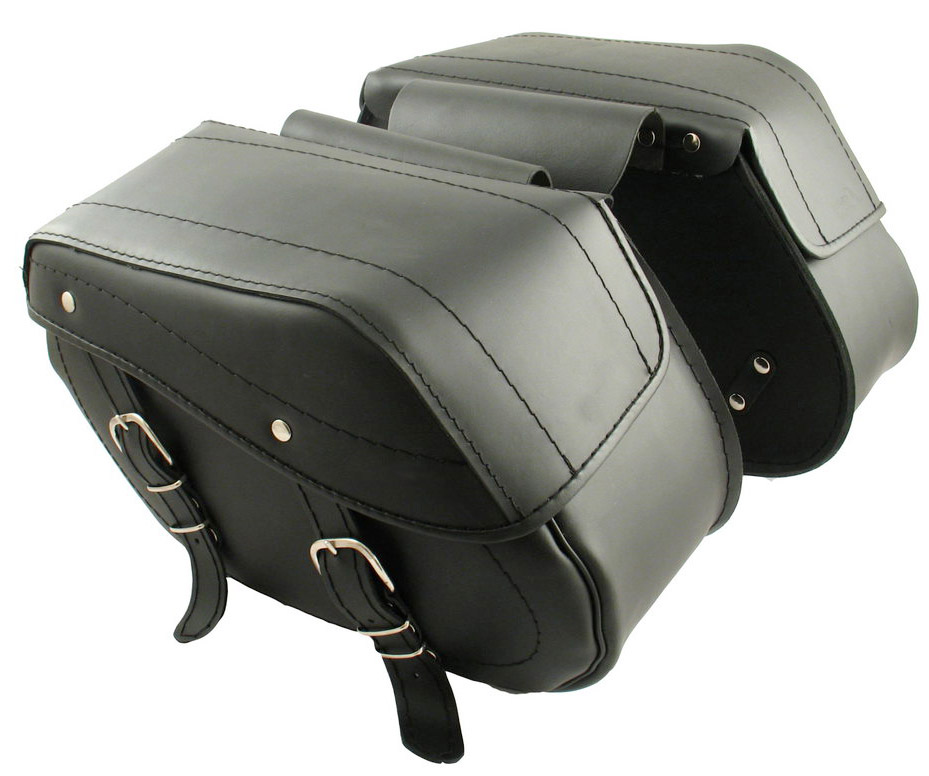Skórzane sakwy motocyklowe 42x26x18 gładkie