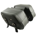 Skórzane sakwy motocyklowe 42x26x18 gładkie