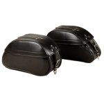 Skórzane sakwy motocyklowe 56x32x20cm gładkie