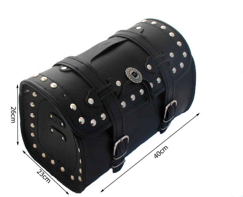 Skórzany kufer 40 cm z ćwiekami