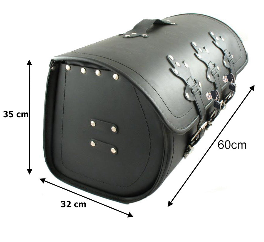Skórzany kufer 65 cm z zamkami