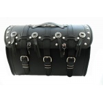 Skórzany kufer 65 cm z ćwiekami + zamki