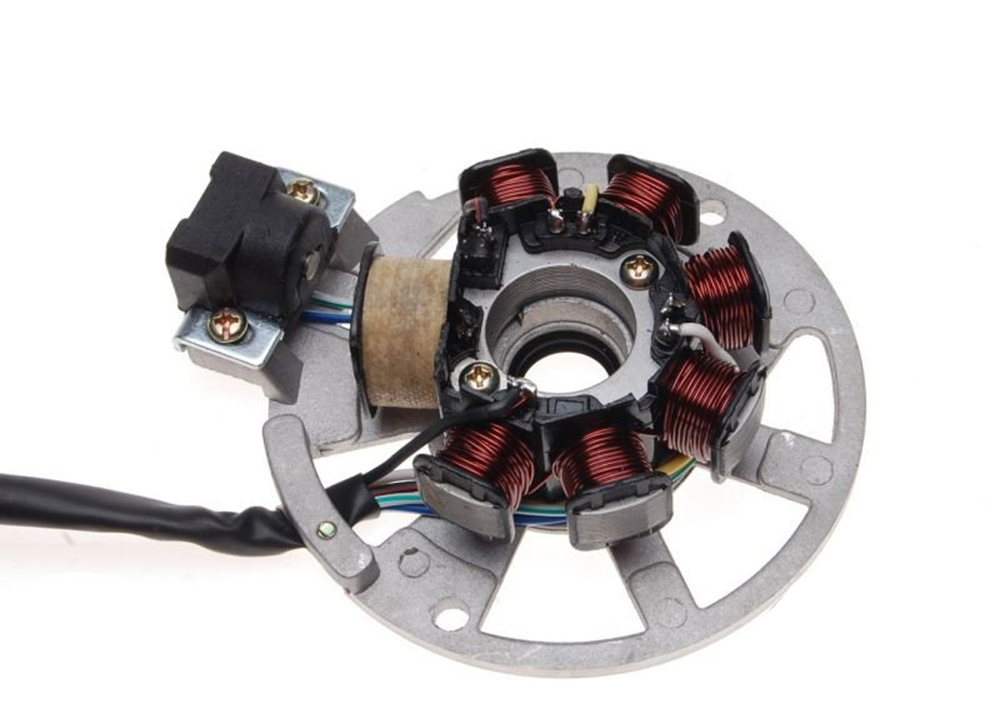 Stator - Iskrownik 7 cewek / 6 przewodów do skuterów 2T