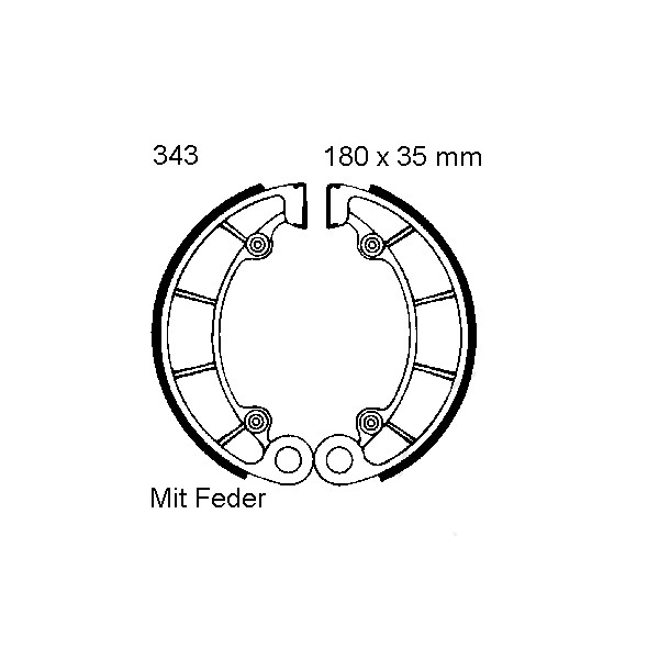 Szczęki hamulcowe EBC 343