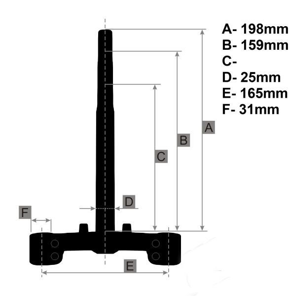 Sztyca - półka przedniego zawieszenia do motorowerów typu Street