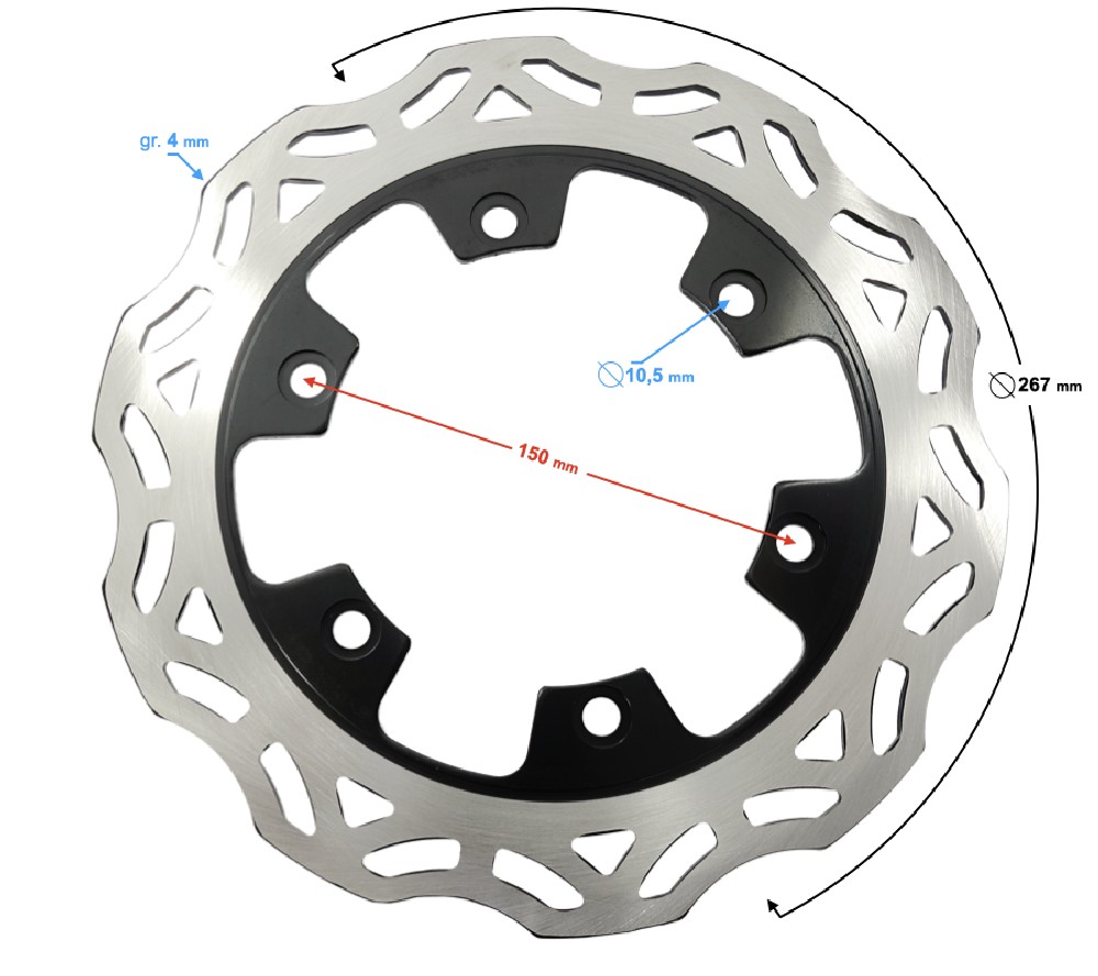 Tarcza hamulcowa przód Hyper 125