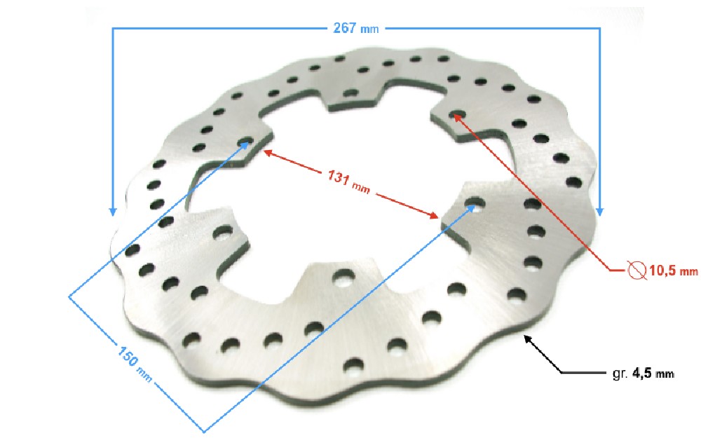 Tarcza hamulcowa przód Hyper 125