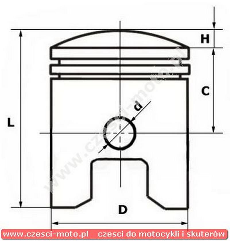 Tłok aluminiowy 39,00/12/28 i szlify