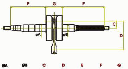 Wał korbowy Top Racing evolution - Minarelli 2T sworzeń 10mm