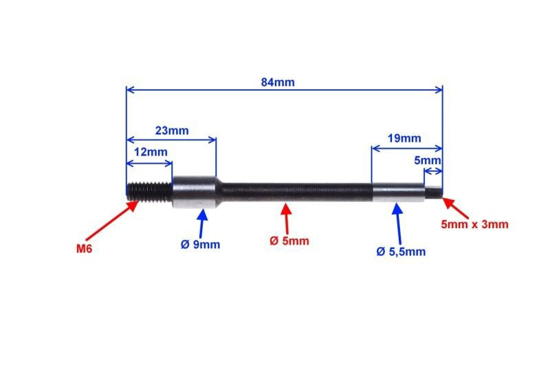 Wałek napędu pompy olejowej do motorowerów 4T / 139FMB / 147FMD / 152FMH