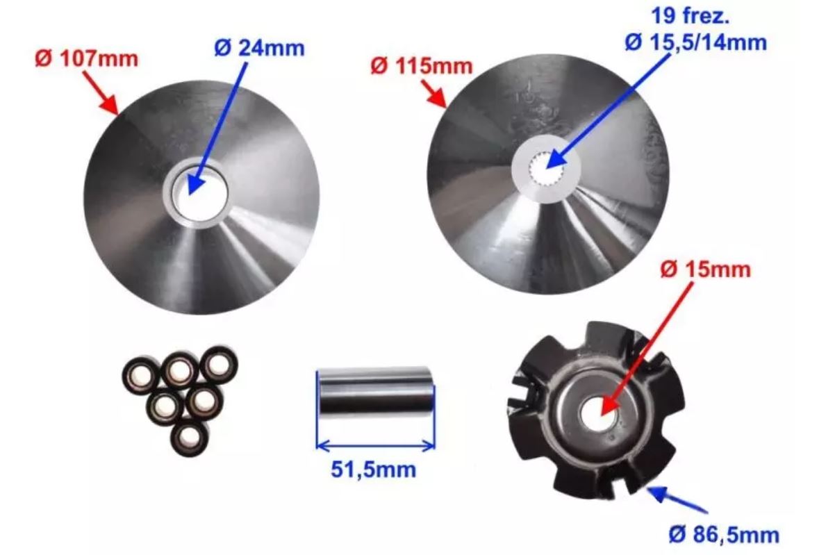 Wariator tuningowy do skuterów 4T 125ccm