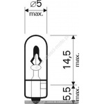 Żarówka 12V 1,2W W2x4,6d