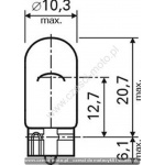 Żarówka 12V 3W W2,1x9,5d