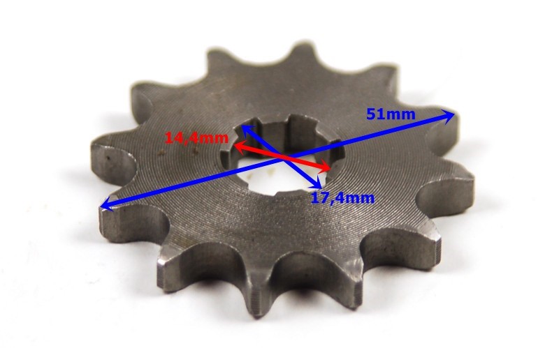 Zębatka przednia, 12 zębów, rozmiar 428 - motorower 4T / 139FMB