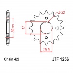 Zębatka przednia F1256-15, 15 zębów, rozmiar 420