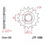 Zębatka przednia F1590-12, 12 zębów, rozmiar 520