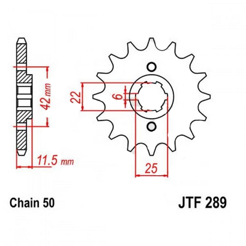 Zębatka przednia F289-15, 15 zębów, rozmiar 530