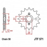Zębatka przednia F571-16, 16 zębów, rozmiar 530