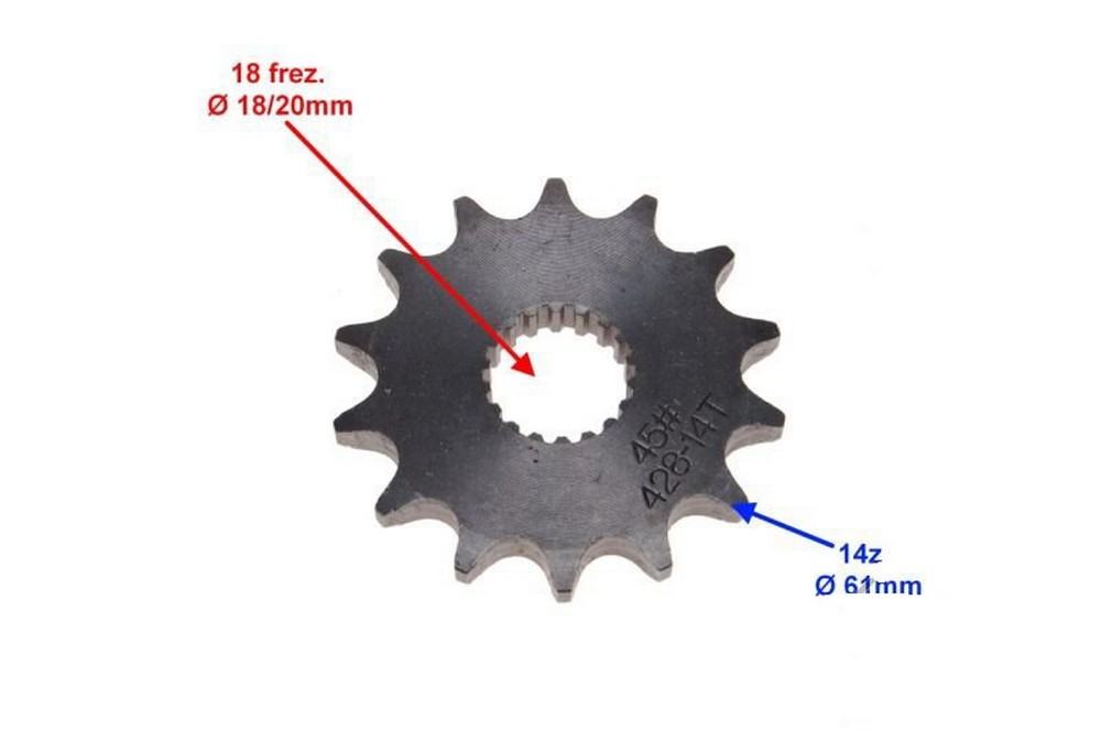 Zębatka przód 428 14z Suzuki GN 125