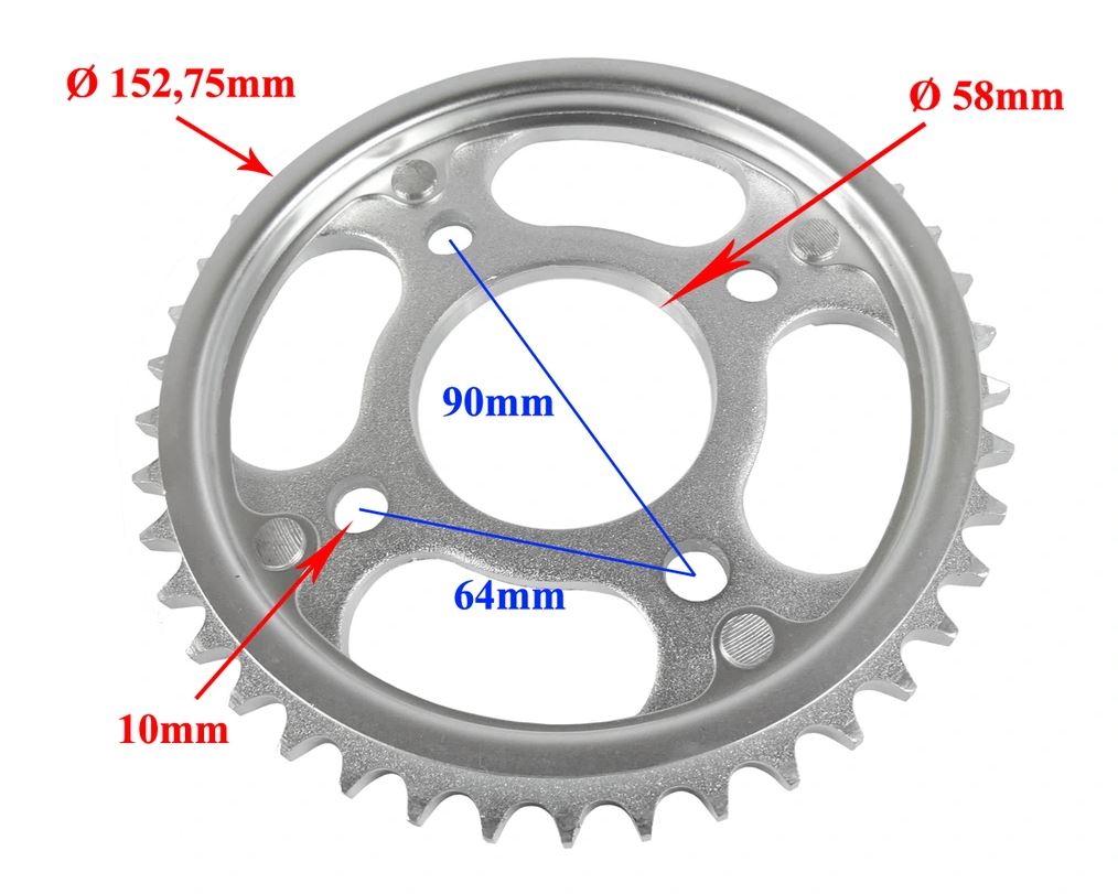 Zębatka tył 428 41z