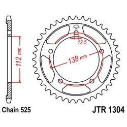  Zębatka tylna JT R1304-39 39Z rozmiar 525