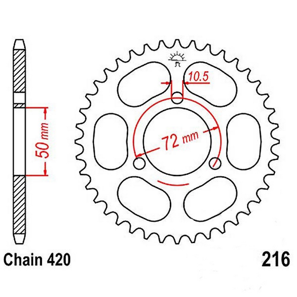 Zębatka tylna JT R216.36, 36Z, rozmiar 420