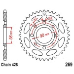 Zębatka tylna stalowa JT R269-52, 52Z, rozmiar 428