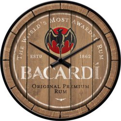  Zegar ścienny Bacardi Wood Barrel