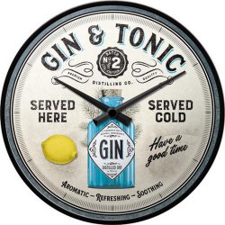  Zegar ścienny Gin & Tonic Served