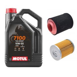  Zestaw filtrów + olej Motul 10w50 7100 4L QJMOTOR SFA1000 / 600