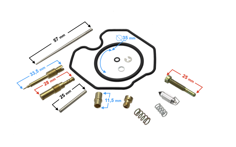 Zestaw naprawczy gaźnika ATV 200